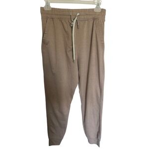 LEG3ND Mens Tan Heathered Joggers Sweatpants Small Drawstring Pockets Activewear
